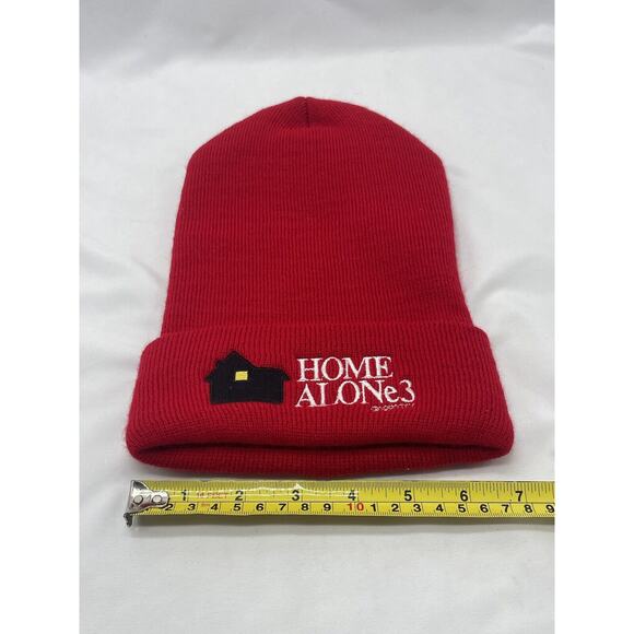 Vintage 1997 Home Alone 3 Movie Promo Beanie Knit Hat Winter Cap Red Comedy - Picture 6 of 6